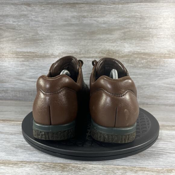 SAS Mens PATHFINDER Handcrafted Brown Tumbled Leather Shoes Size 10.5 W - Picture 4 of 8